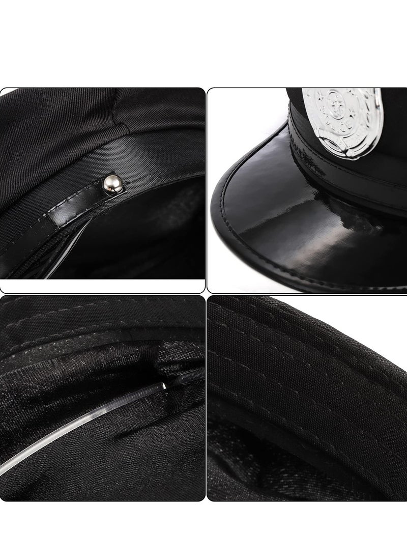 SYOSI - 4 Packs Black Police Hat Cop Adults Unique Officer Stage Performance and Party Funny Costume Accessory for Party Favor Supplies, Novelty Toys - Image 1