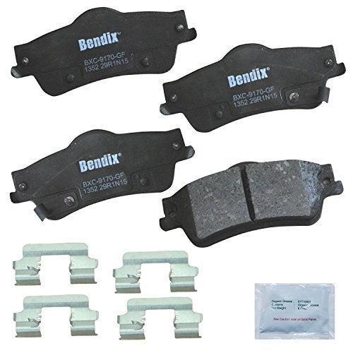 Bendix Priority1 CFC1352 Ceramic Rear Brake Pads for Chevrolet Caprice 2017-2011, SS 2014, SS 2017, Pontiac G8 2009-2008 - Image 1