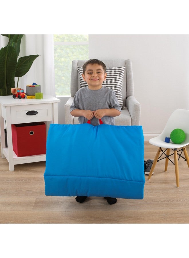 NoJo Disney Mickey Mouse Blue, Red, Green, Yellow, and White, Donald Duck, Pluto, and Goofy, Fun Starts Here Deluxe Easy Fold Toddler Nap Mat - Image 4