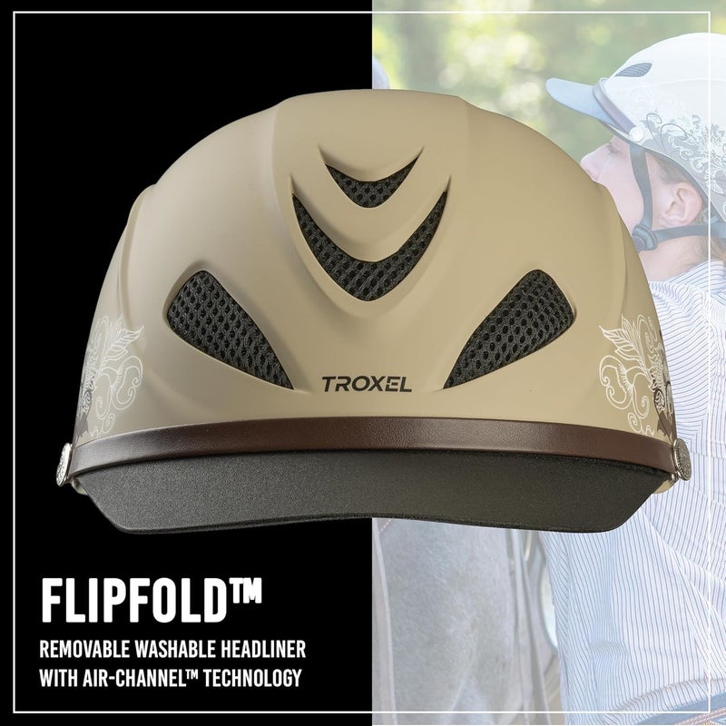 Troxel Dakota Trail Grizzly Brown Horse Riding Helmet - Image 3