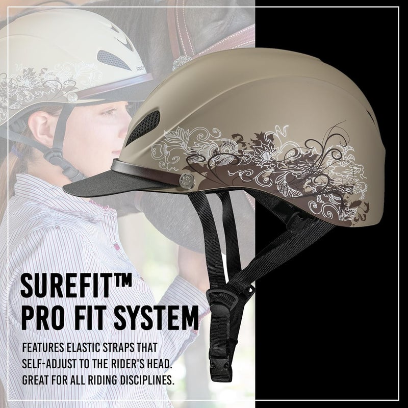 Troxel Dakota Trail Grizzly Brown Horse Riding Helmet - Image 4
