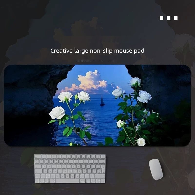 وسادة ماوس ساكورا فاخرة - كبيرة الحجم، تصميم عصري، متينة وأنيقة - Image 1