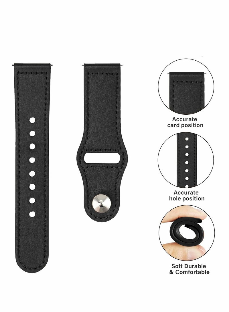 Y&D Leather Band for Galaxy Watch 4/5, 20mm Reverse Buckle ​Strap Samsung 5 - Image 3