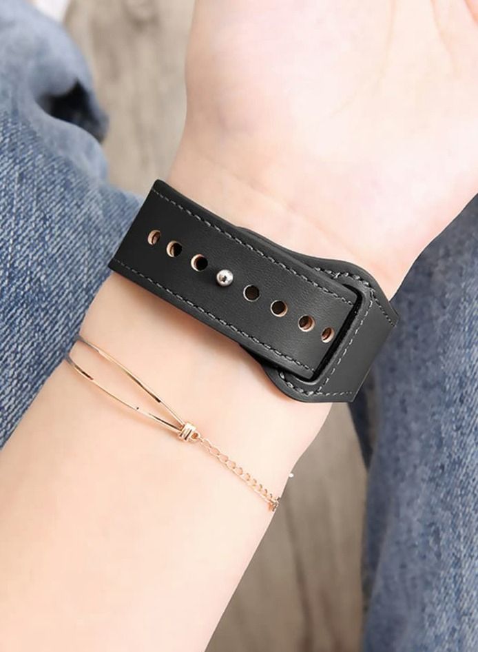 Y&D Leather Band for Galaxy Watch 4/5, 20mm Reverse Buckle ​Strap Samsung 5 - Image 5