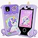 windpaint Kids Phone for Girl Toys Christmas Birthday Gifts for Age 310 Year Old Girls Boys Toys Kids Toddler Smart Phone Detective Educational Learning Toys with 28 Touchscreen Music Video Game Purple - Image 2
