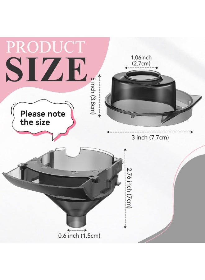Haircube 2PCS Replacement Funnel & Cover Compatible with Baby Brezza Formula Pro Advanced, Baby Formula Dispenser Replacement Funnel Compatible with Baby Brezza - Easy to Use and Clean - Image 2