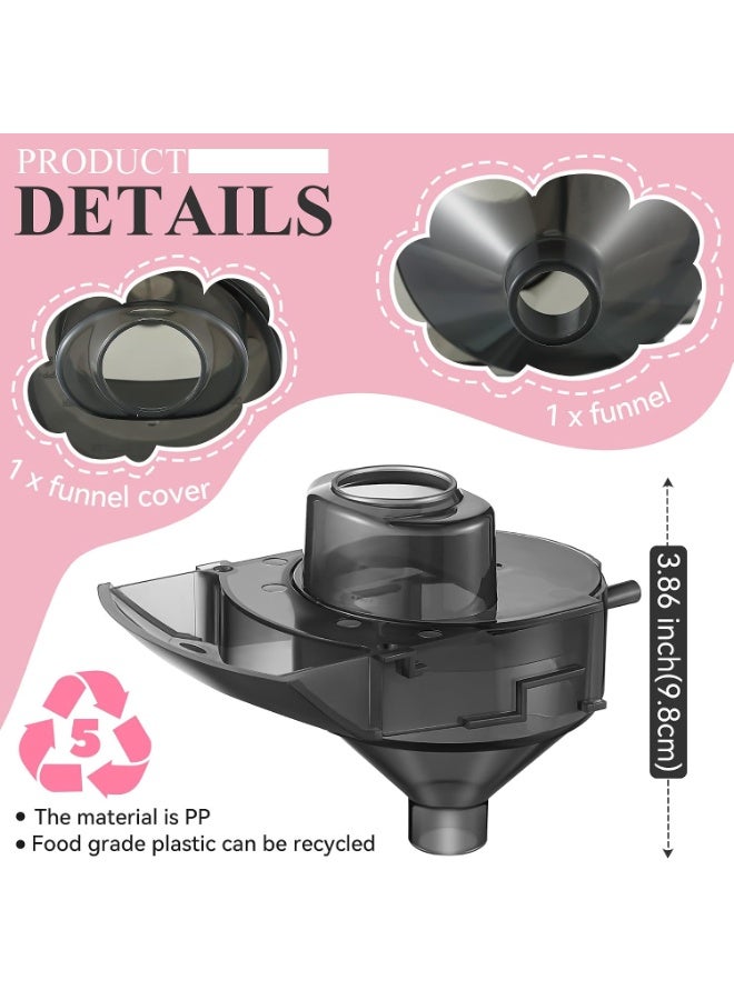 Haircube 2PCS Replacement Funnel & Cover Compatible with Baby Brezza Formula Pro Advanced, Baby Formula Dispenser Replacement Funnel Compatible with Baby Brezza - Easy to Use and Clean - Image 3