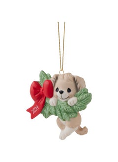 Precious Moments Precious Moments 2024 Dated Dog Ornament | Hanging Out for The Holidays Dated 2024 Dog Bisque Porcelain Ornament | Christmas Decor & Gifts  - Image 4