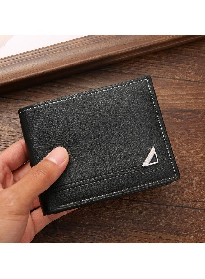 جيانغ بي أو محفظة جلدية قصيرة للرجال - محفظة أنيقة وناعمة قابلة للطي مع فتحات متعددة للبطاقات، محفظة عصرية غير رسمية للشباب والاستخدام اليومي - Image 2