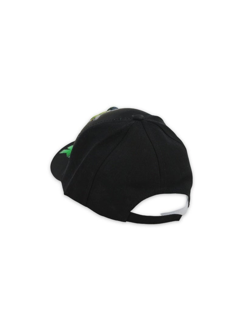 Boys Cap – Black with Hulk Print - Image 2