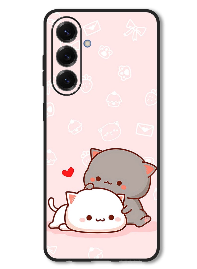 Theodor Case Compatible with Samsung Galaxy F56 6.74 Inch Protection Shockproof Bumper Cover Cat Lovers - Image 1