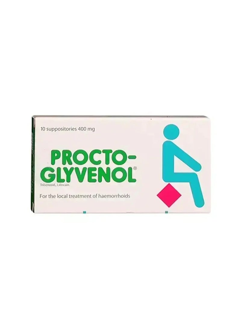 PROCTO-GLYVENOL,400MG, 10 SUPPO