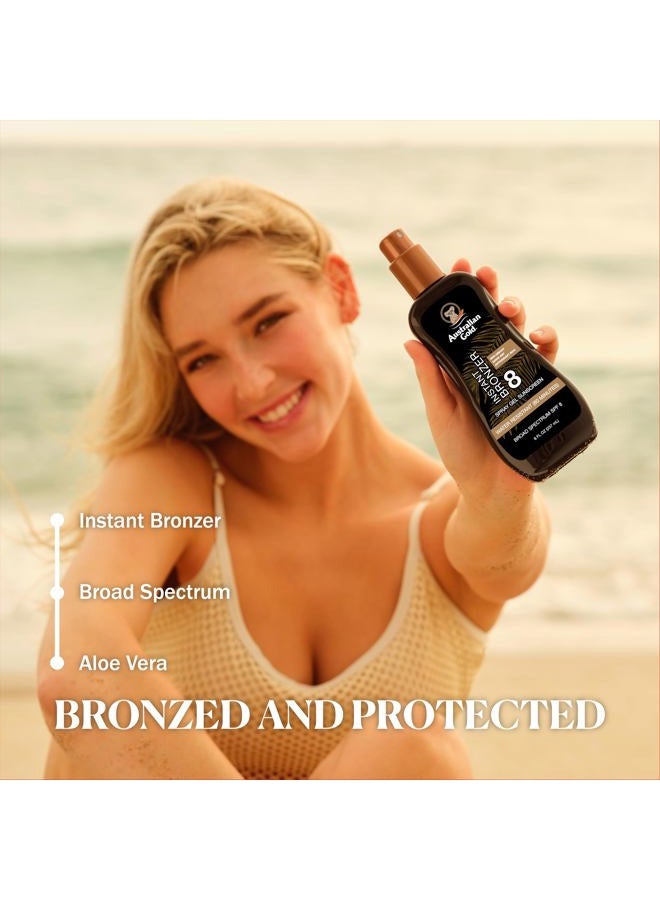 Australian Gold Spray Gel Sunscreen with Instant Bronzer SPF 8, 8 Ounce - Image 4