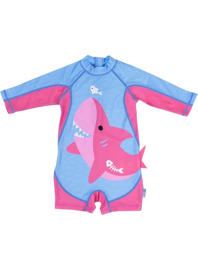 ZOOCCHINI Zoocchini Unisex Baby One Piece Surf Suit - Sophie The Shark  - Image 1