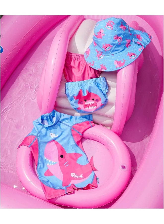 ZOOCCHINI Zoocchini Unisex Baby One Piece Surf Suit - Sophie The Shark  - Image 5