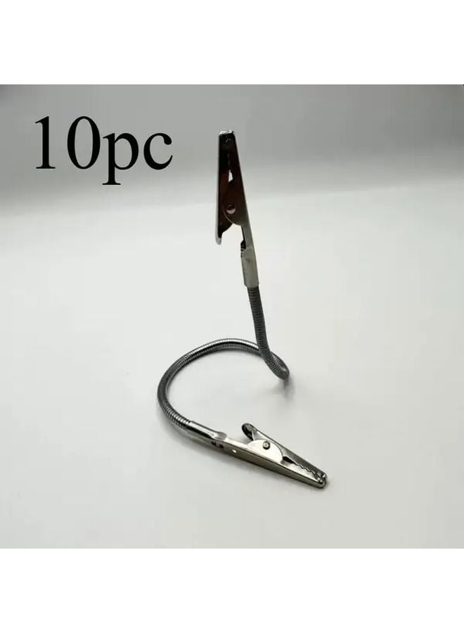 2025 New 10pcs Stainless Steel Portable Vertical Incense Holder Adjustable Dual Alligator Clips Heat Resistant Anti Tilt Design - Image 1