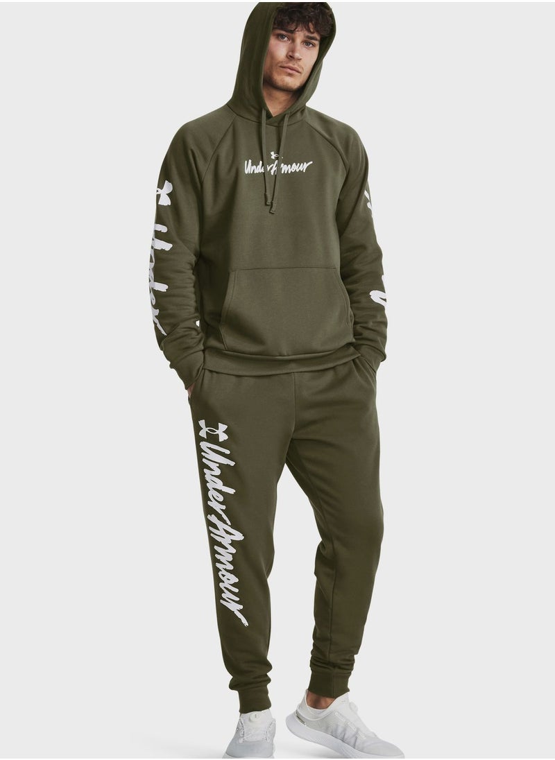 UNDER ARMOUR - Rival Fleece Graphic Joggers - Image 1