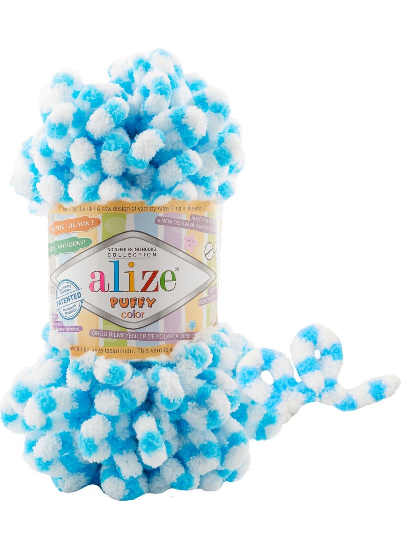 ALIZE - Puffy Color Hand Knitting Yarn (Pack of 5) - 6459 - Image 1