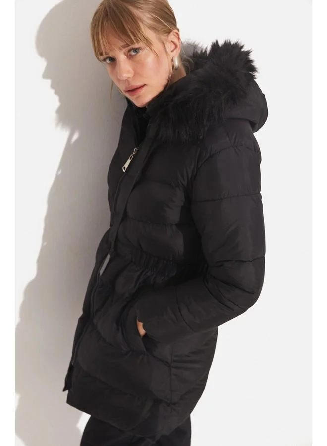 JUNE June Women Coat Black