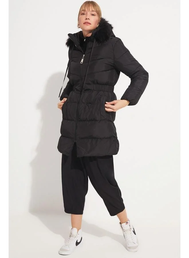 JUNE June Women Coat Black