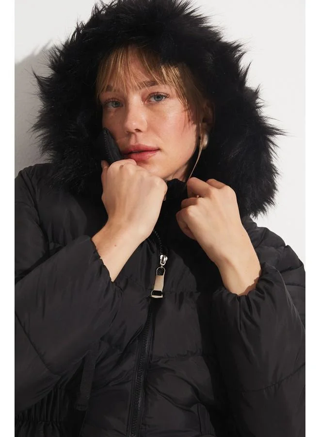 JUNE June Women Coat Black