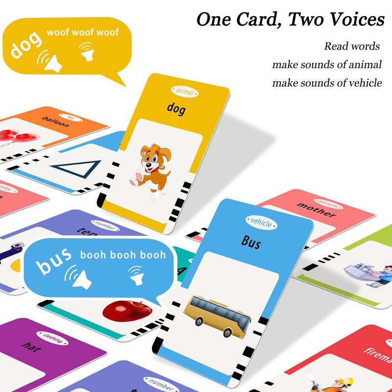 Startcan Toddler Learning Toys for 2 3 4 5 Year Old Girls, Autism Sensory Toys for Autistic Children, Speech Therapy Toys, 112 Cards - 224 Sight Words Talking Flash Cards - Image 3