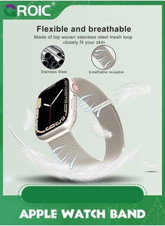 GROIC Starlight Metal Magnetic Bands Compatible with Apple Watch Band Series 9, Ultra 2/Ultra, SE/SE 2nd Generation, 38mm 40mm 41mm Women and Men, Stainless Steel Magnetic Clasp  - Image 4
