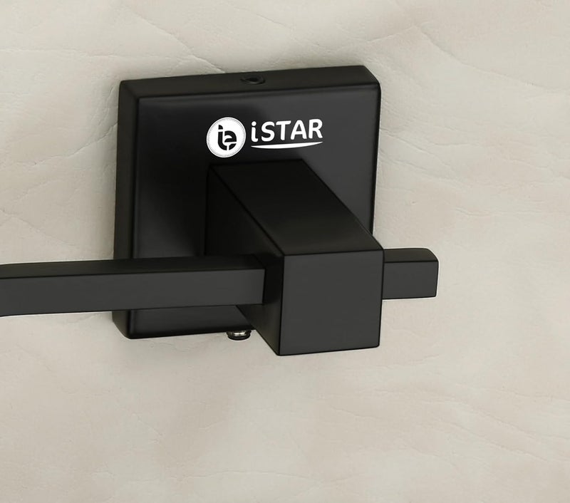 iSTAR حلقة منشفة من الفولاذ المقاوم للصدأ / حلقة منديل / حامل منشفة / شماعة منشفة / حامل منشفة لحوض الغسيل وحامل منديل للمطبخ ، الحمام (تشطيب أسود ، عبوة من 1)  - Image 2