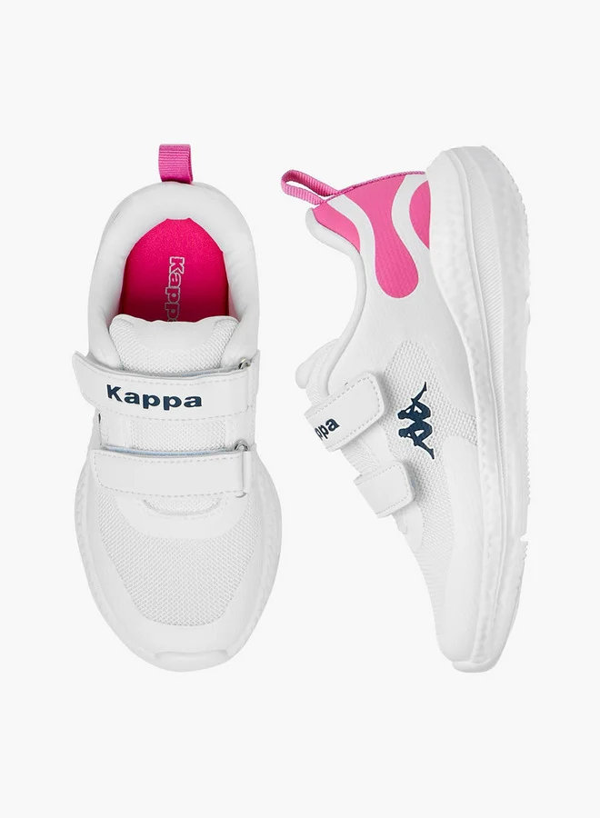 Kappa Girls' Panelled Sports Shoes with Hook and Loop Closure