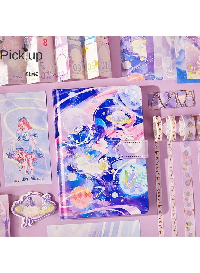 Bluejw Light-picking Hand Account Book Gift Box Star Sea Series Student Birthday Gift Suit Children's Day Holiday Hand Account Gift Box - Image 4