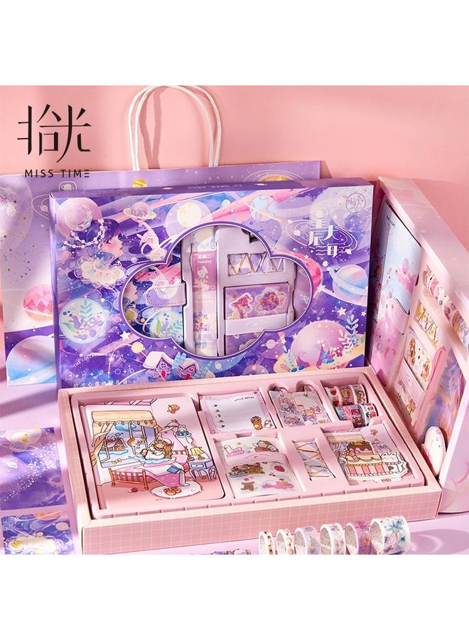 Bluejw Light-picking Hand Account Book Gift Box Star Sea Series Student Birthday Gift Suit Children's Day Holiday Hand Account Gift Box - Image 5