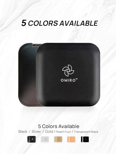 OMIRO Folding Compact Mirror, 1X/15X Magnification 3½” Pocket Size Square Hand Mirror for Travel Makeup (Black) - Image 3