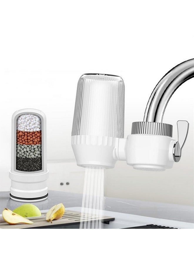 Supvox® Faucet Water Filter Active Carbon Filtration Core Water Filter Faucet Mount Water Filtration System for Tap Water, Hard Water Softener, Universal Water Tap Filter - Image 1