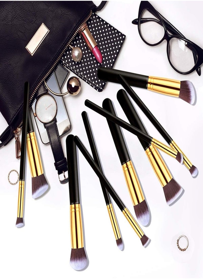 daroge 10-Piece Luxurious Synthetic Makeup Brush Set for Blending Face Powder, Blush, Concealer, and Eyeshadow  - Image 4