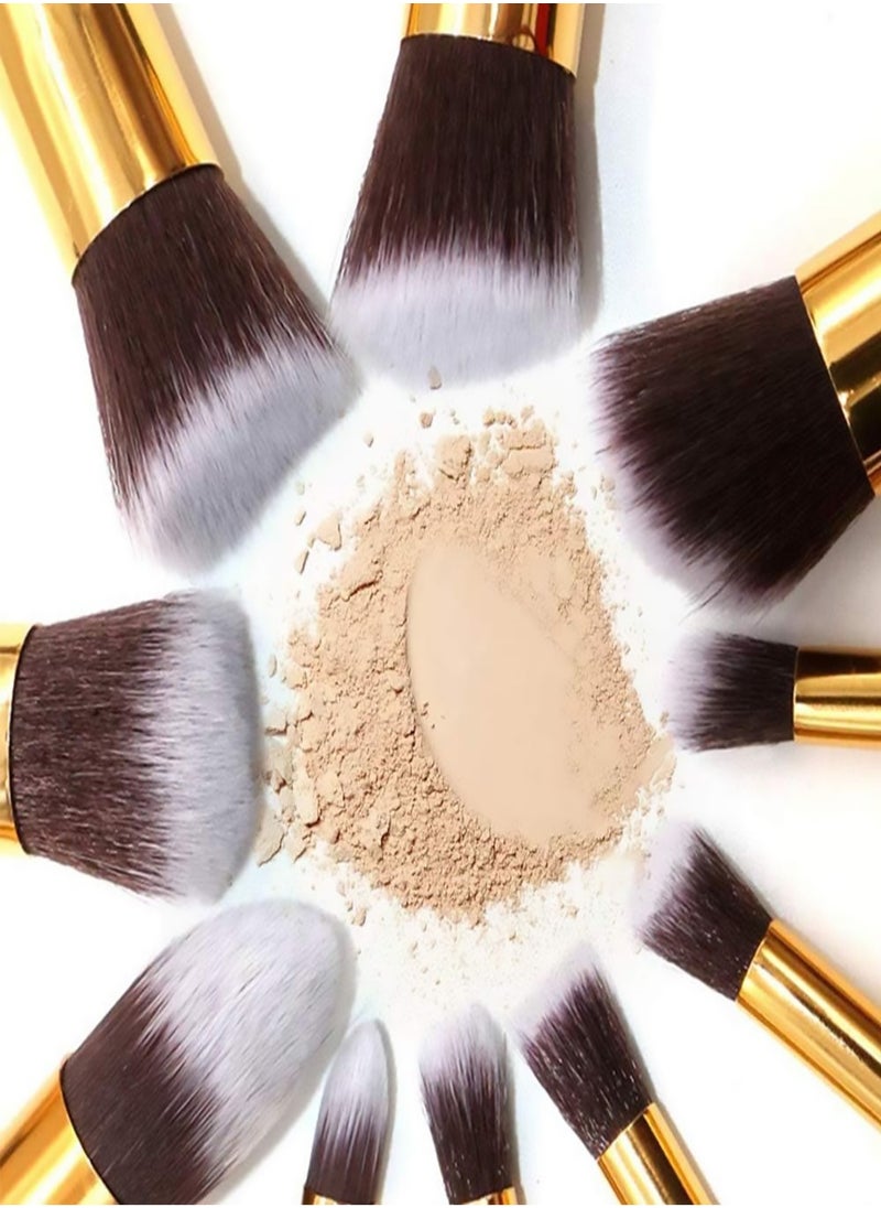 daroge 10-Piece Luxurious Synthetic Makeup Brush Set for Blending Face Powder, Blush, Concealer, and Eyeshadow  - Image 5
