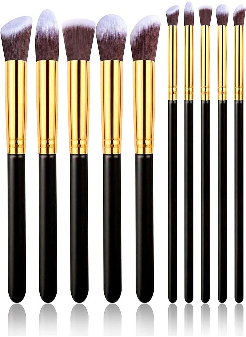 daroge 10-Piece Luxurious Synthetic Makeup Brush Set for Blending Face Powder, Blush, Concealer, and Eyeshadow  - Image 1