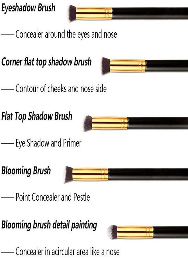 daroge 10-Piece Luxurious Synthetic Makeup Brush Set for Blending Face Powder, Blush, Concealer, and Eyeshadow  - Image 2