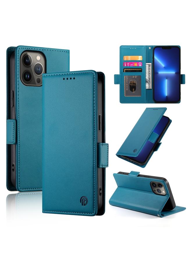 Zaboon Case For iPhone 13 Pro Max Side Buckle Magnetic Frosted Leather Phone Case - Image 1