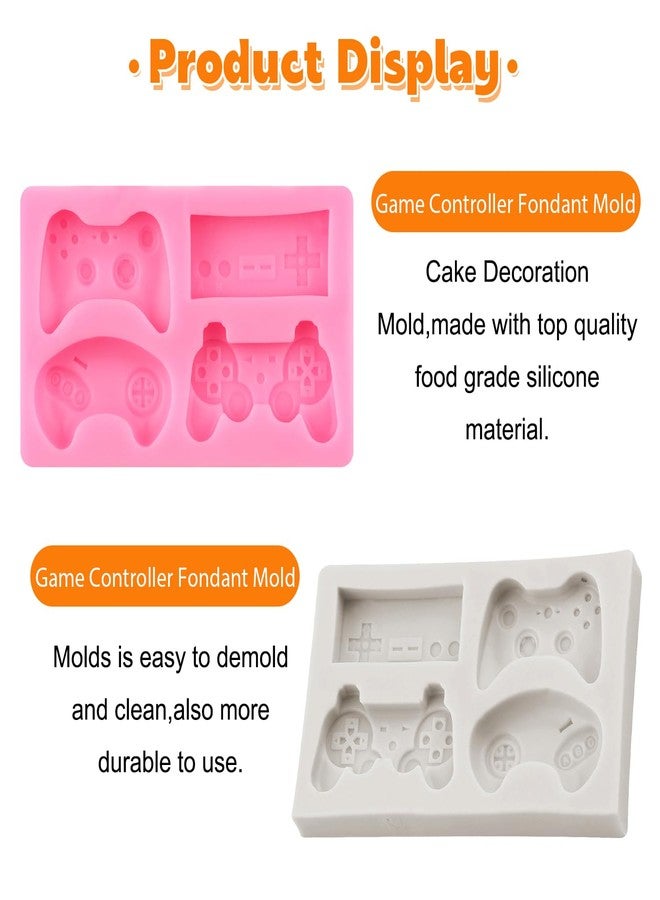 RFGHAC Game Controller Fondant Mold Video Game Gamepad Silicone Chocolate Molds for Cake Decorating Cupcake Topper Candy Sugar Gum Paste Polymer Clay Set Of 2 - Image 3