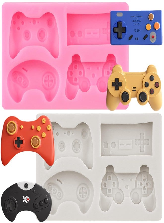 RFGHAC Game Controller Fondant Mold Video Game Gamepad Silicone Chocolate Molds for Cake Decorating Cupcake Topper Candy Sugar Gum Paste Polymer Clay Set Of 2 - Image 1