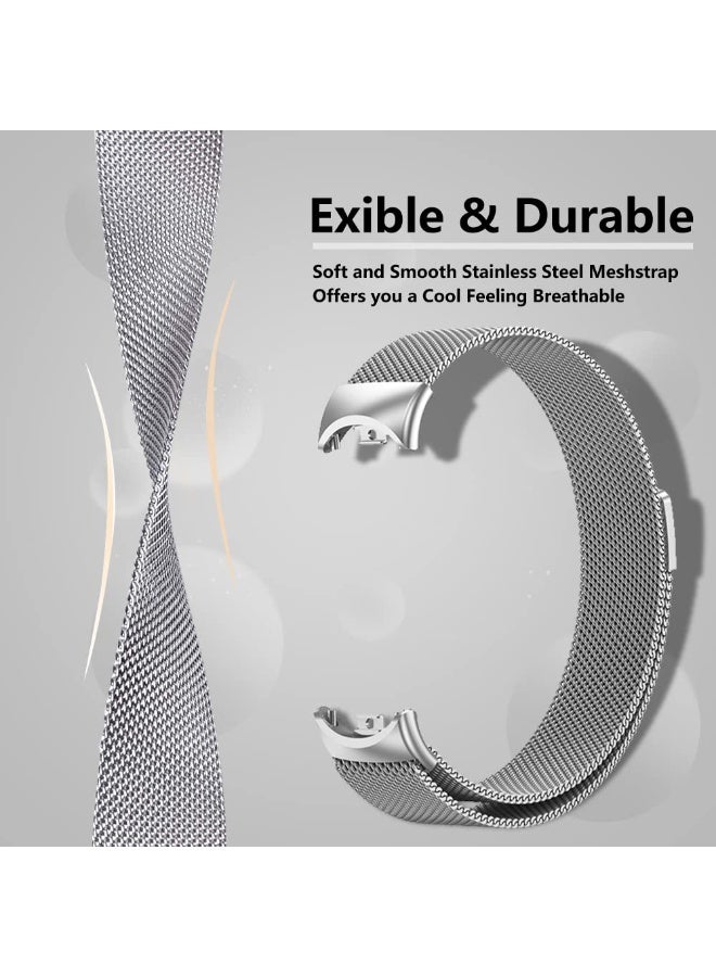 ChicVibe Metal Strap for Xiaomi Mi Band 10/9/8, Adjustable Milanese Stainless Steel Replacement Strap with Magnetic Buckle for Xiaomi Mi Band 10/9/8 Women Men - Image 3