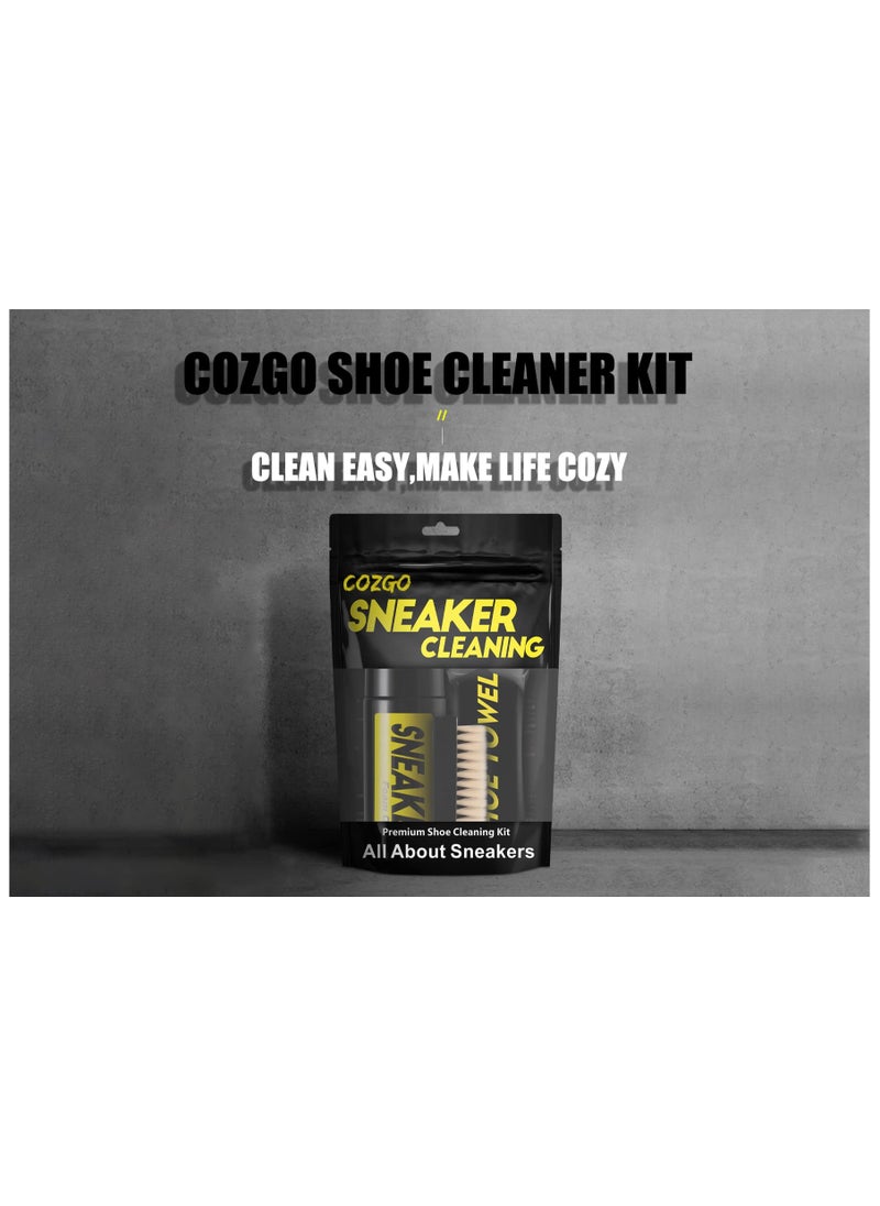 Shoe Cleaner Kit For Sneaker Water-Free Foam Sneaker Cleaner 5.3Oz With Shoe Brush And Shoe Cloth Work On Most Shoes