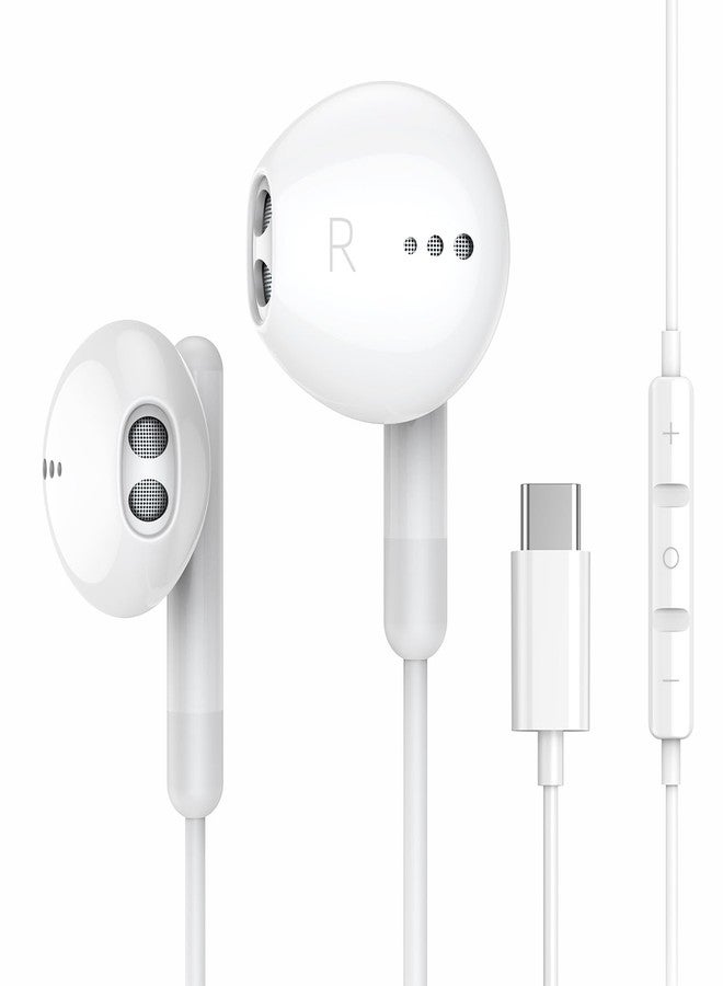 سماعات رأس USB-C لأجهزة iPhone 16 و15 Pro Max Plus وiPad Pro، سماعات أذن USB-C مزودة بميكروفون وتحكم في مستوى الصوت، سماعات أذن سلكية USB-C، سماعات أذن USB من النوع C لأجهزة Google Pixel 8 و7 و6A و5 وSamsung S24 وS23 وS22 وS21 وS20 وA55 - Image 1