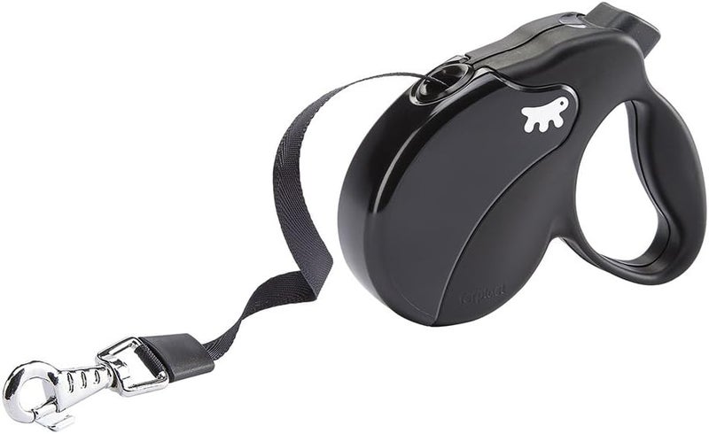 Ferplast Retractable Dog Lead AMIGO TAPE S, Extending tape, 5 m, Max 15 kg, Black - Image 1