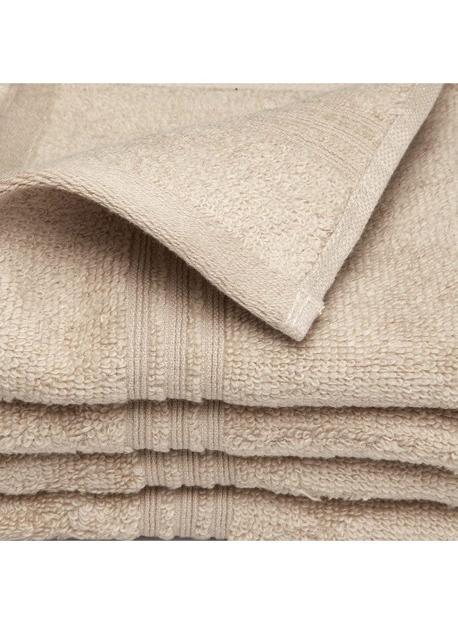 Spaces 100% Cotton Face Towel Light Weight Smart Color High Absorbency 450 GSM Light Brown - Image 4