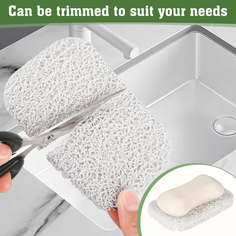 Emlim 4 Pack Soap Holder Padï¼ŒSoap Holder for Kitchen & Bathroomï¼ŒWhite Non-Slip Soap Lifting Pads for Soap Dish - Image 2
