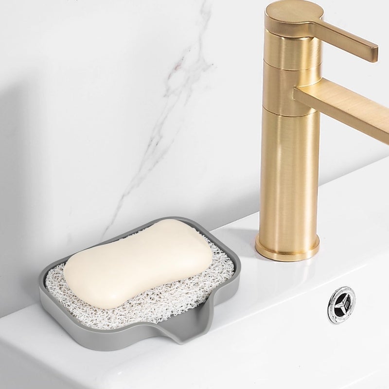 Emlim 4 Pack Soap Holder Padï¼ŒSoap Holder for Kitchen & Bathroomï¼ŒWhite Non-Slip Soap Lifting Pads for Soap Dish - Image 3