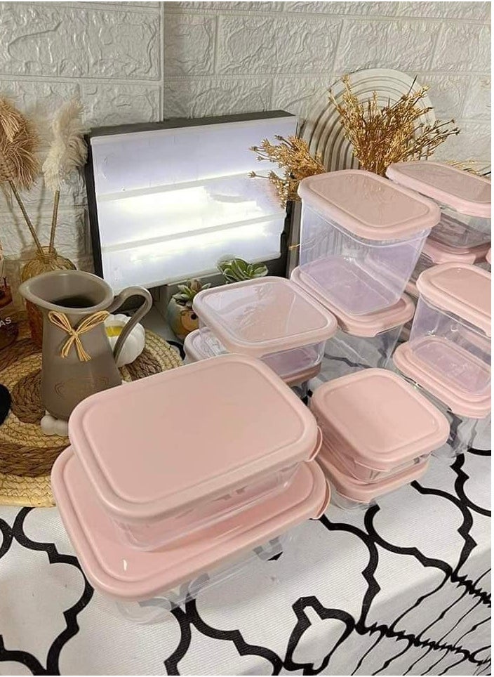 AKSA - Mono Plastic Food Container Set of 18 Pieces - Image 1