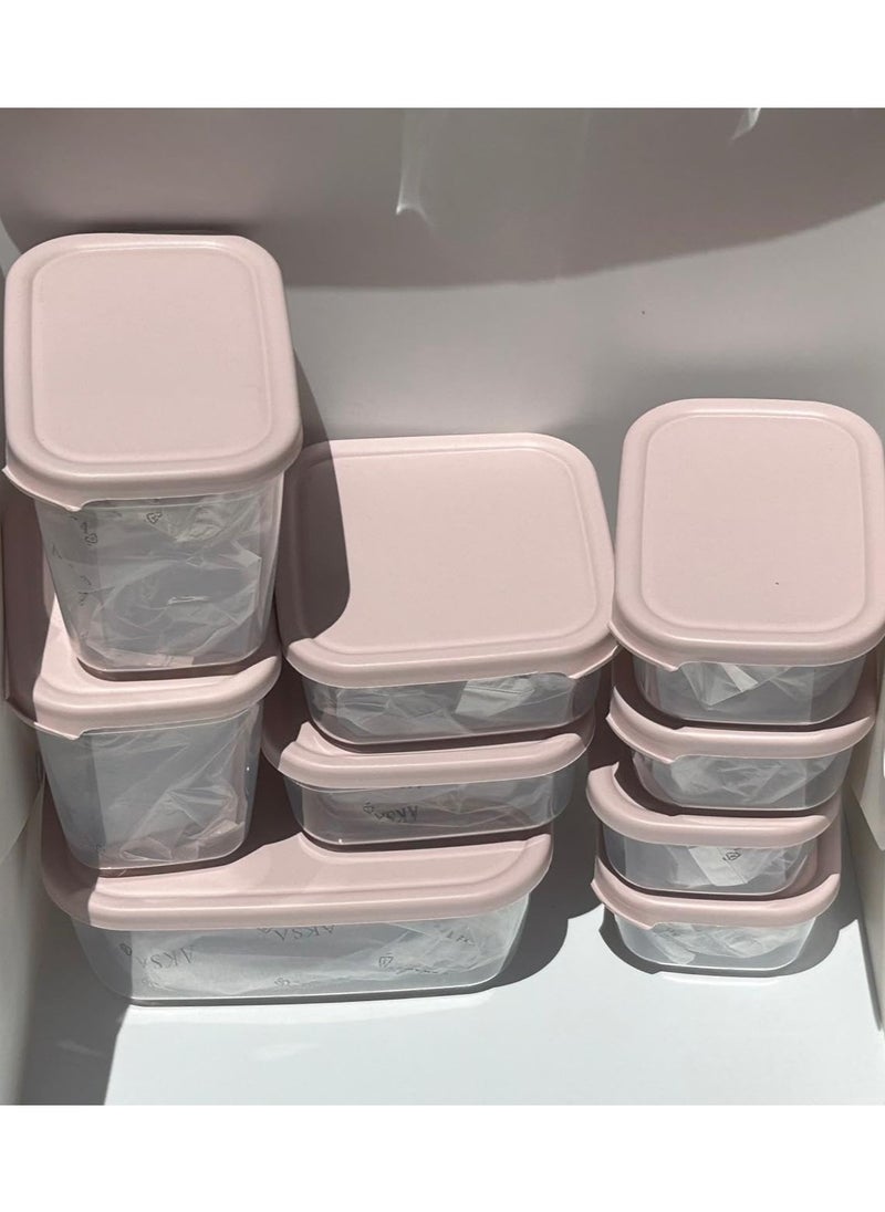 AKSA - Mono Plastic Food Container Set of 18 Pieces - Image 1