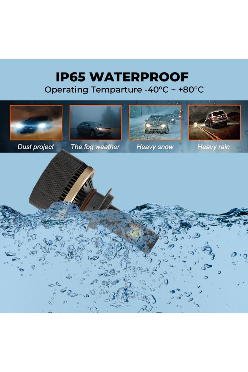 توبيز مجموعة مصابيح أمامية LED أصلية مختبرة من Toby's T220 Pro H7 بقوة 440 واط/زوج، مقاومة للماء، ألوان زاهية مع درجة حرارة 6500 كلفن - Image 3